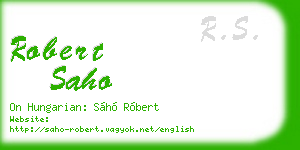 robert saho business card
